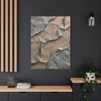 Abstract Textured Waves Matte Canvas Wall Art, Stretched 1.25"