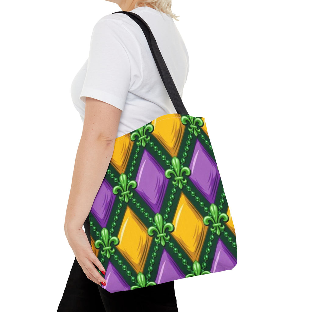 Mardi Gras Diamond Pattern Tote