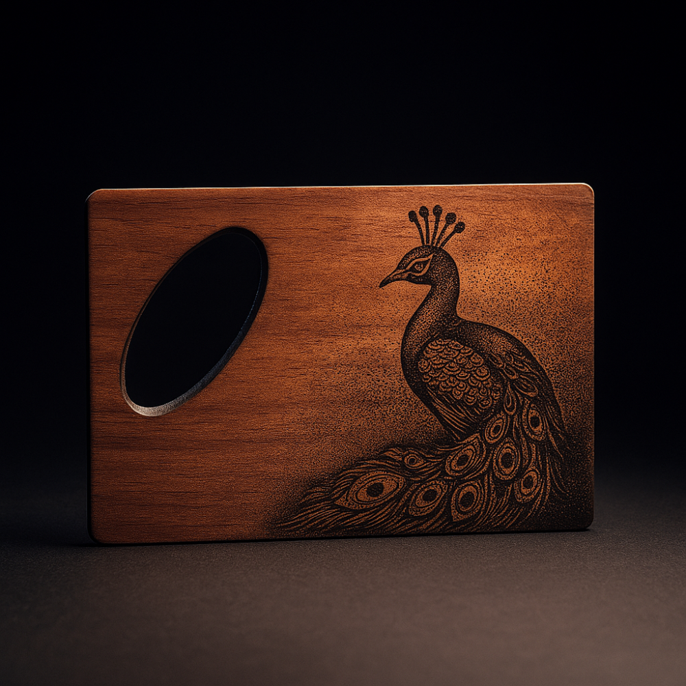 Bottle Opener Personalized engraving Cedar Wood Credit Card-2