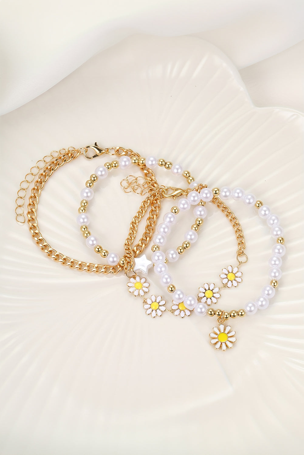 April Beaded Chain Bracelet Set