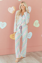 Striped Heart 2pcs Pajama Set