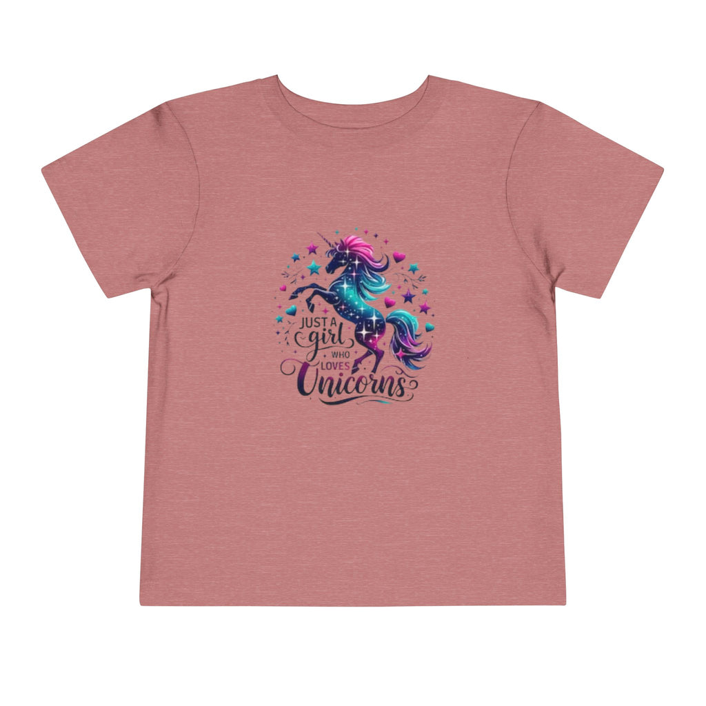 Toddler Tee - "Just a Girl Who Loves Unicorns" Magical Unicorn Shirt