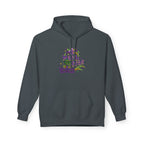 Mardi Gras Mask Hoodie — Purple Green Gold Carnival Pullover