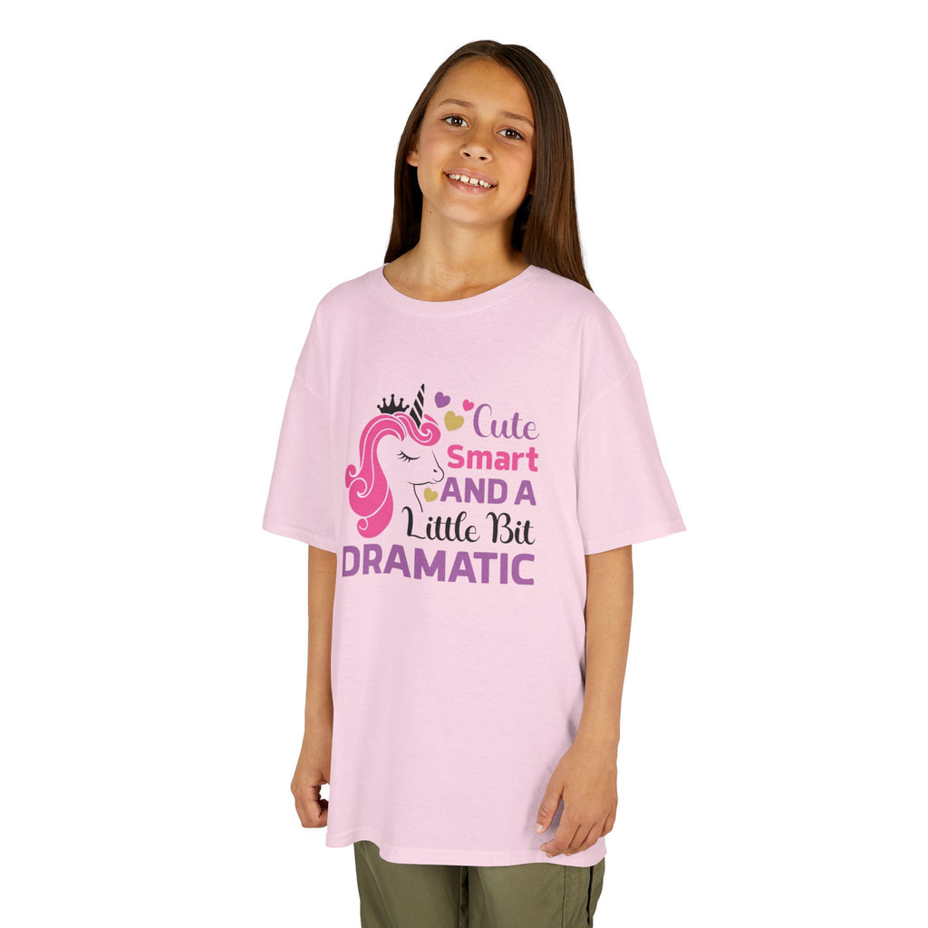 Kids T-Shirt — Cute Smart And A Little Bit Dramatic Unicorn Tee
