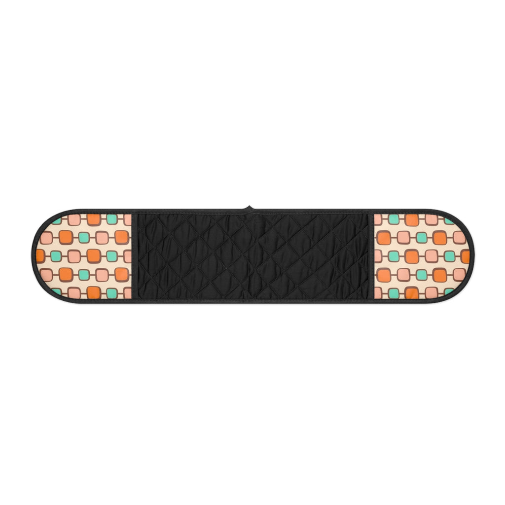 Double Oven Mitt Protector — Retro Geometric Heat-Resistant Handle Cover