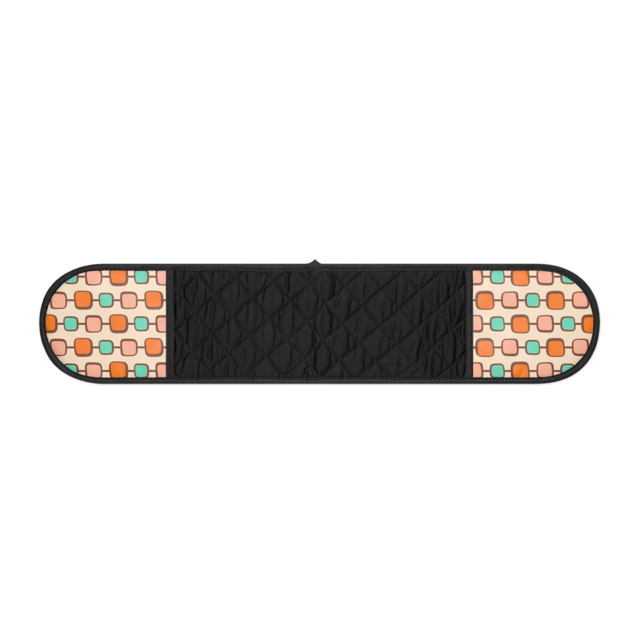 Double Oven Mitt Protector — Retro Geometric Heat-Resistant Handle Cover
