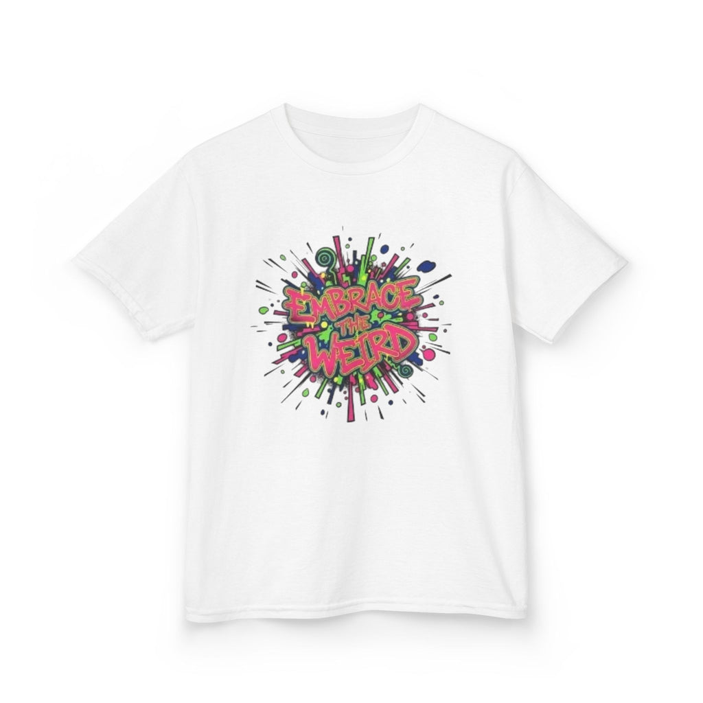 Kids T-Shirt — "Embrace Your Weird" Colorful Splash Graphic