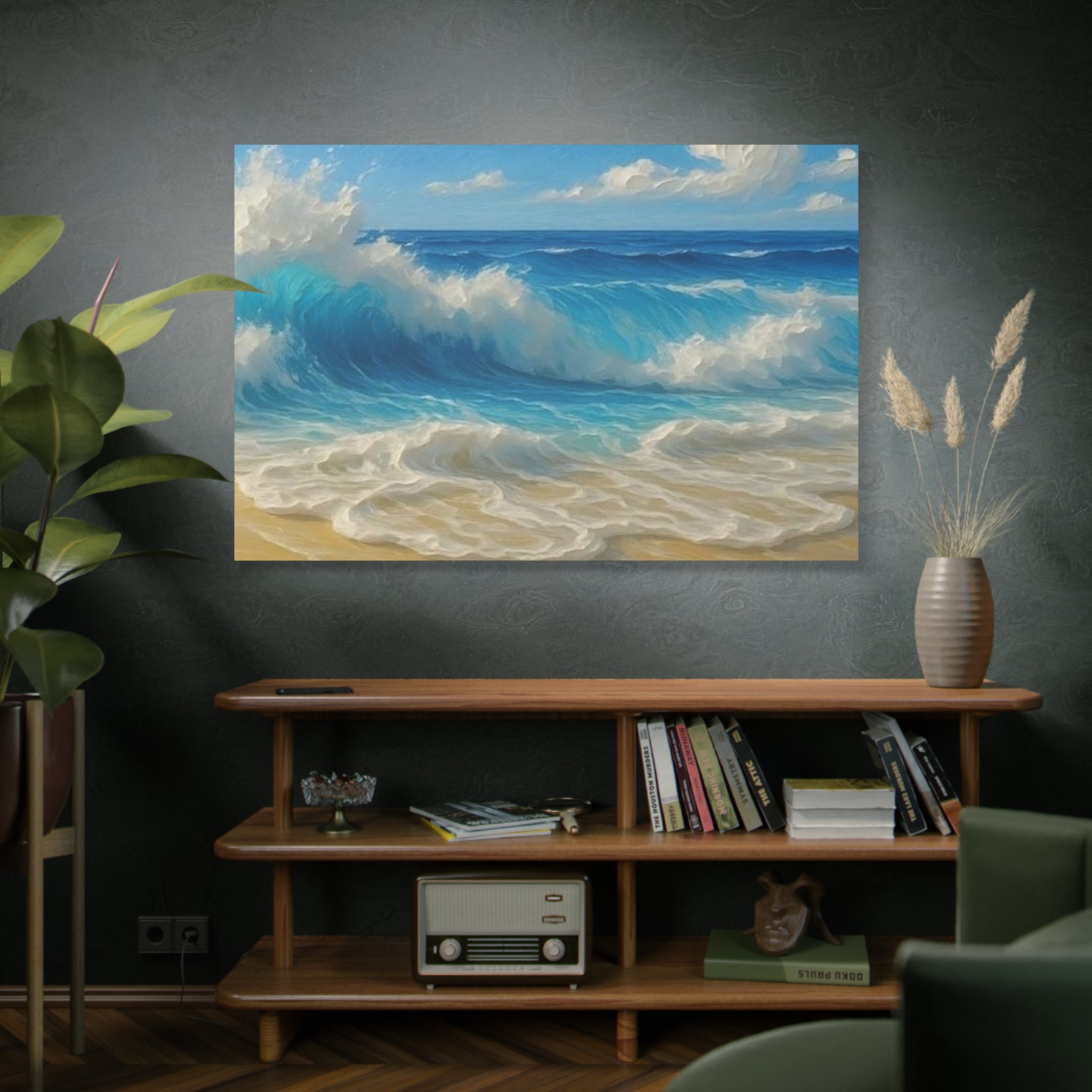 Sunny Beach Waves-Matte Canvas, Stretched, 1.25"