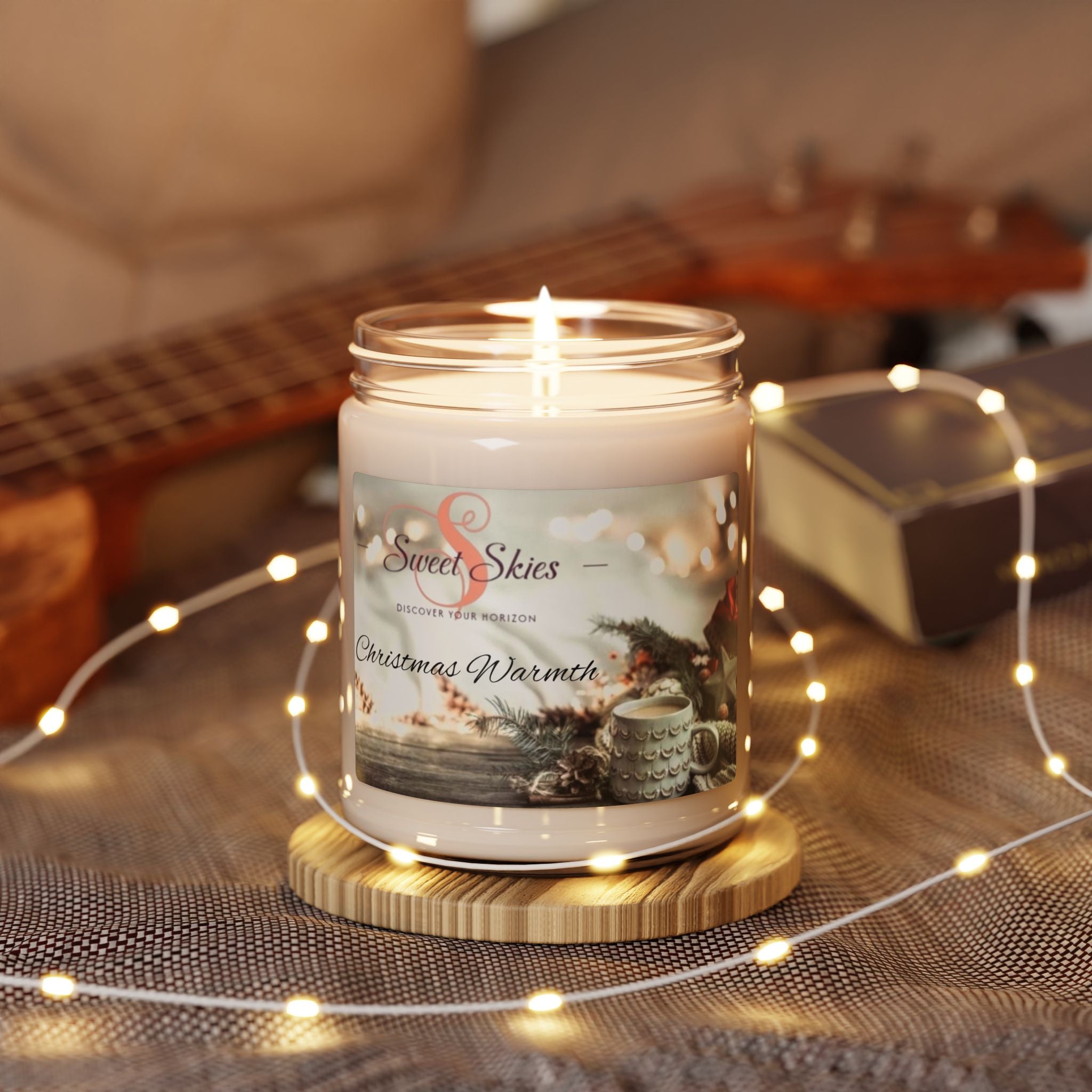 Christmas Warmth Scented Soy Candle – 9oz Holiday Aromatherapy Jar