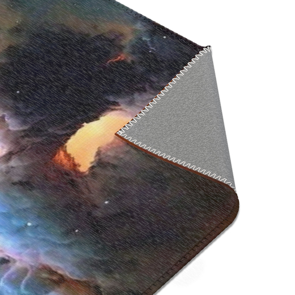 Cosmic Nebula Area Rug — Galactic Cloudscape Floor Accent