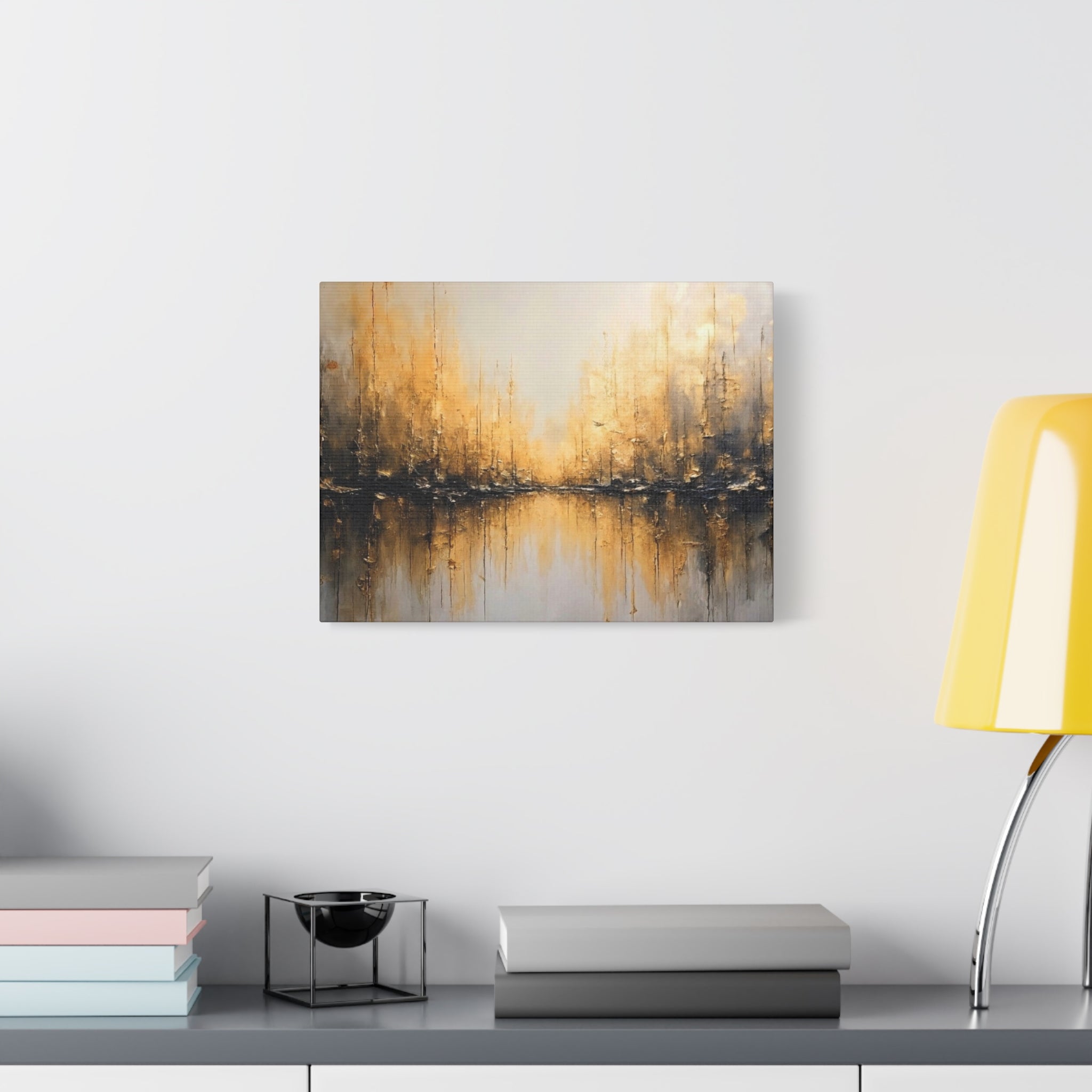 Abstract Gold Landscape Canvas Wall Art — Matte Stretched 1.25"