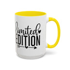 Limited Edition Accent Coffee Mug — Pink Interior, 'Limited Edition' Graphic (11/15oz)