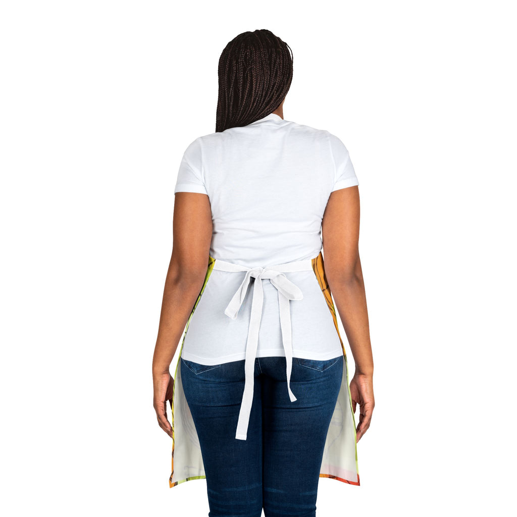 Colorful Veggie Pattern Apron — Retro Produce Kitchen Apron