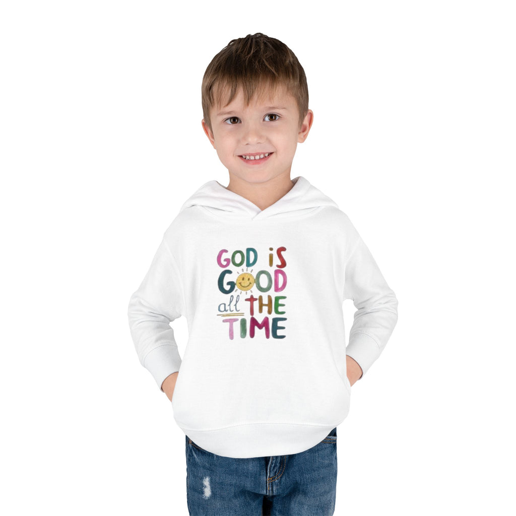 Toddler Hoodie — "God Is Good All The Time" Cute Faith Pullover