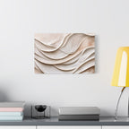 Neutral Abstract Wave Texture Matte Canvas Wall Art