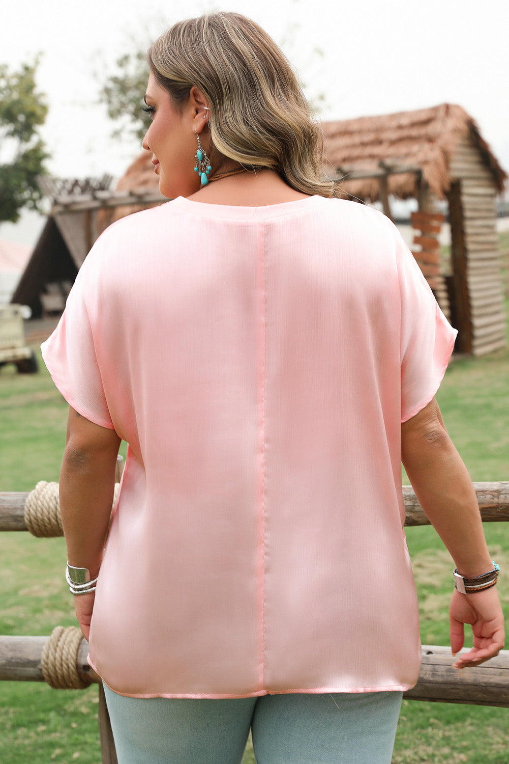 Short Batwing Sleeve PLUS Blouse