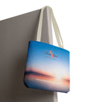 Sunset Beach Tote Bag — Sweet Skies Logo AOP Carryall