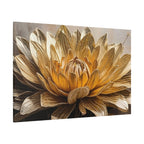 Golden Dahlia Matte Canvas Wall Art — Stretched 1.25"
