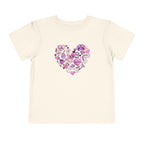 Toddler Tee — Pink Heart Doodle Design (Love, Kisses & Cute Icons)