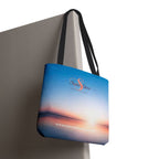 Sunset Beach Tote Bag — Sweet Skies Logo AOP Carryall