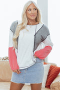 Everlee Patchwork Casual Top