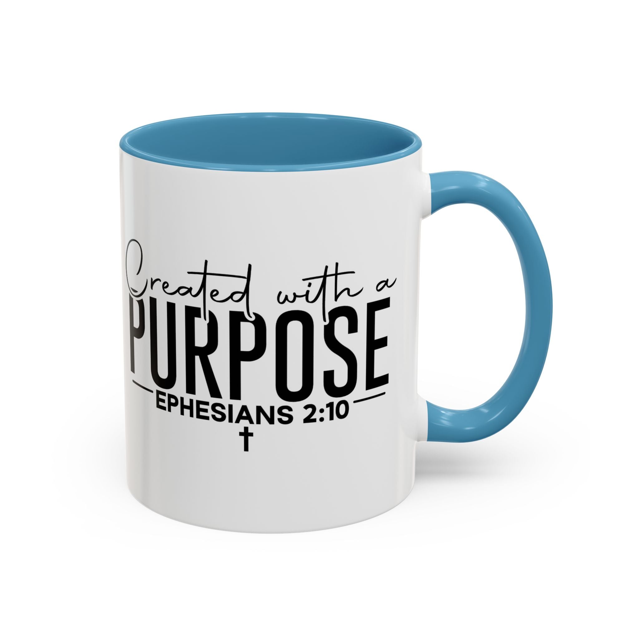 Created with a Purpose Ceramic Mug — Inspirational Ephesians 2:10 Coffee Cup