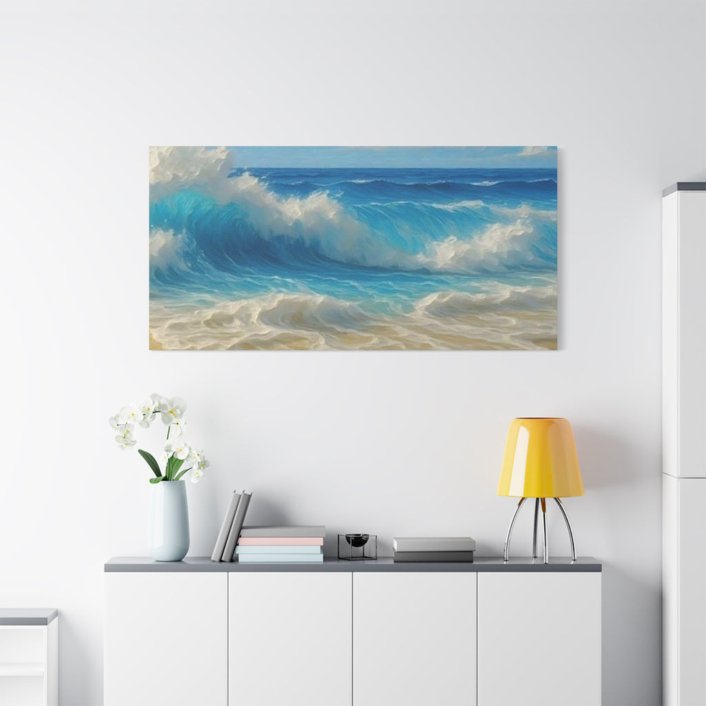 Sunny Beach Waves-Matte Canvas, Stretched, 1.25"