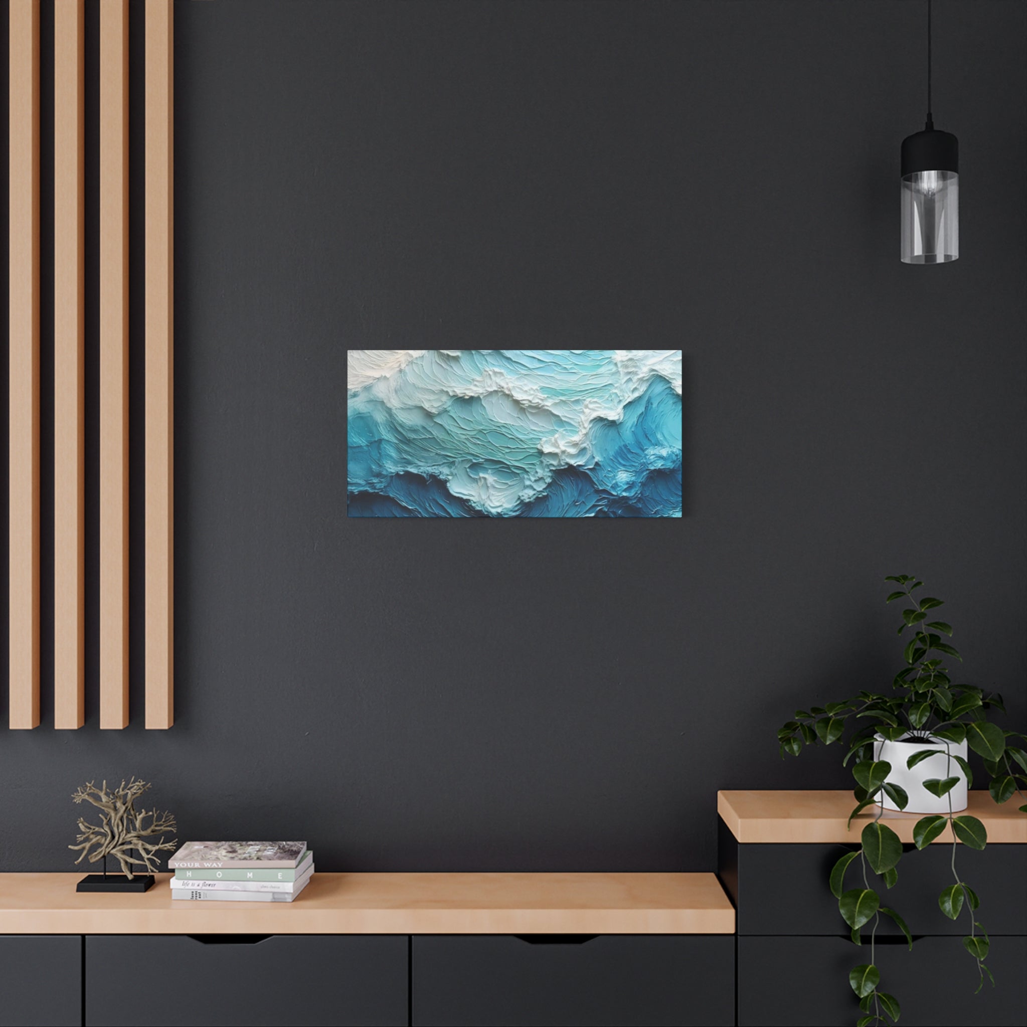 Ocean Waves Texture Matte Canvas Print
