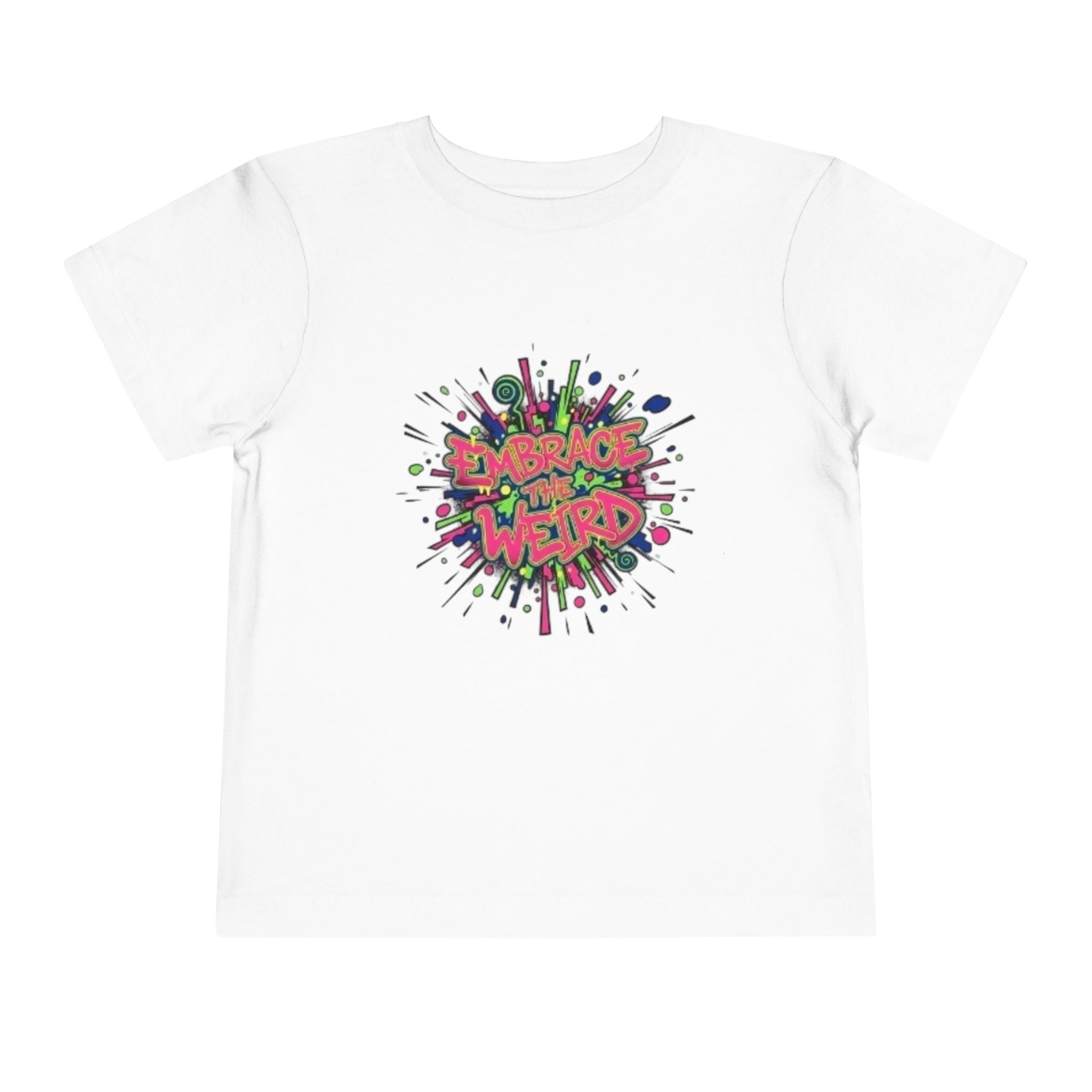 Toddler Tee — 'Embrace Your Weird' Colorful Graffiti Kids Shirt