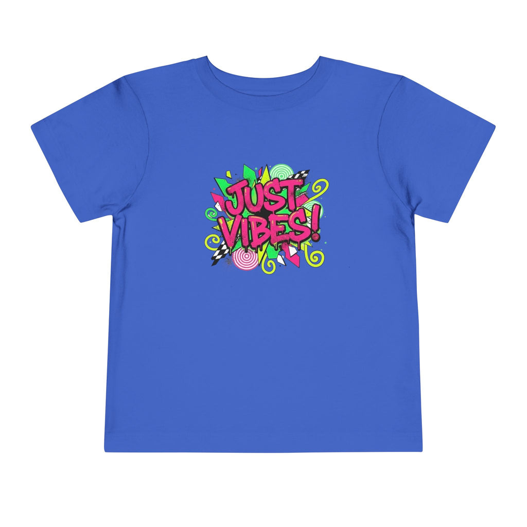 Toddler Tee - "Just Vibes!" Colorful Retro Graphic Kids T‑Shirt