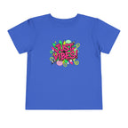 Toddler Tee - "Just Vibes!" Colorful Retro Graphic Kids T‑Shirt
