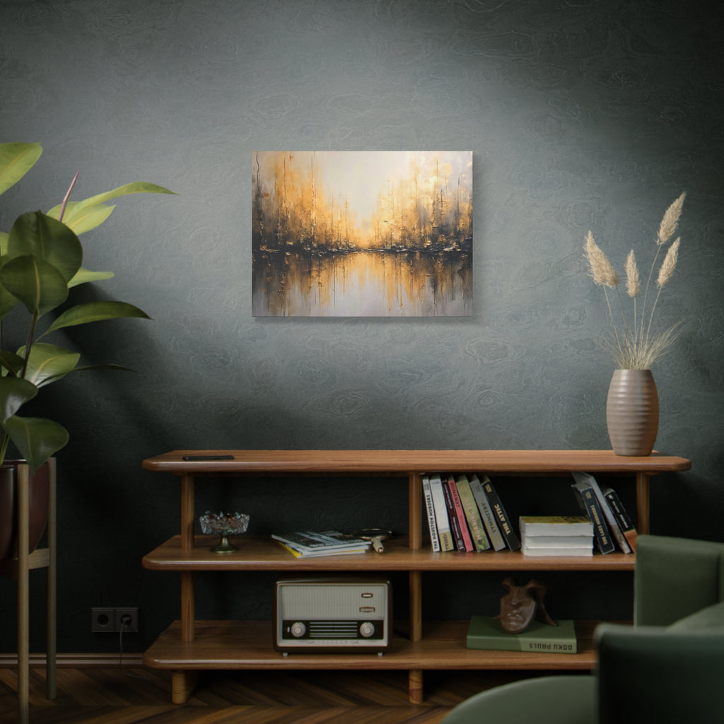 Abstract Gold Landscape Canvas Wall Art — Matte Stretched 1.25"