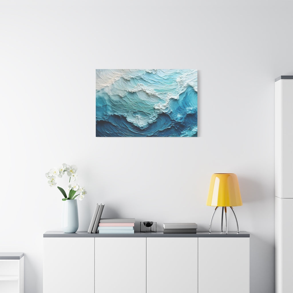 Ocean Waves Texture Matte Canvas Print