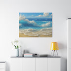 Sunny Beach Waves-Matte Canvas, Stretched, 1.25"