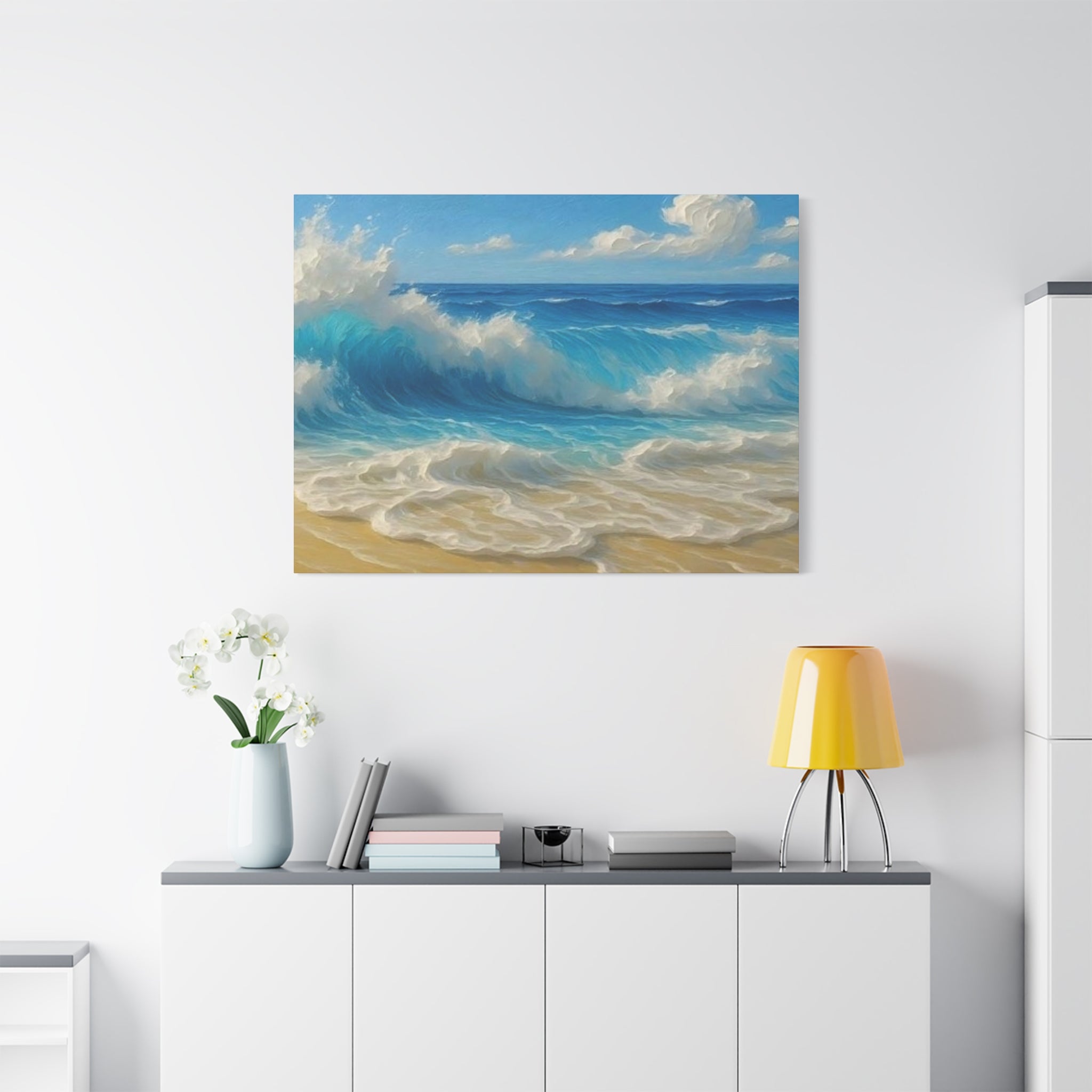 Sunny Beach Waves-Matte Canvas, Stretched, 1.25"