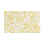 Sunflower Sketch Hand Towel — Yellow Floral Kitchen & Bathroom Accent