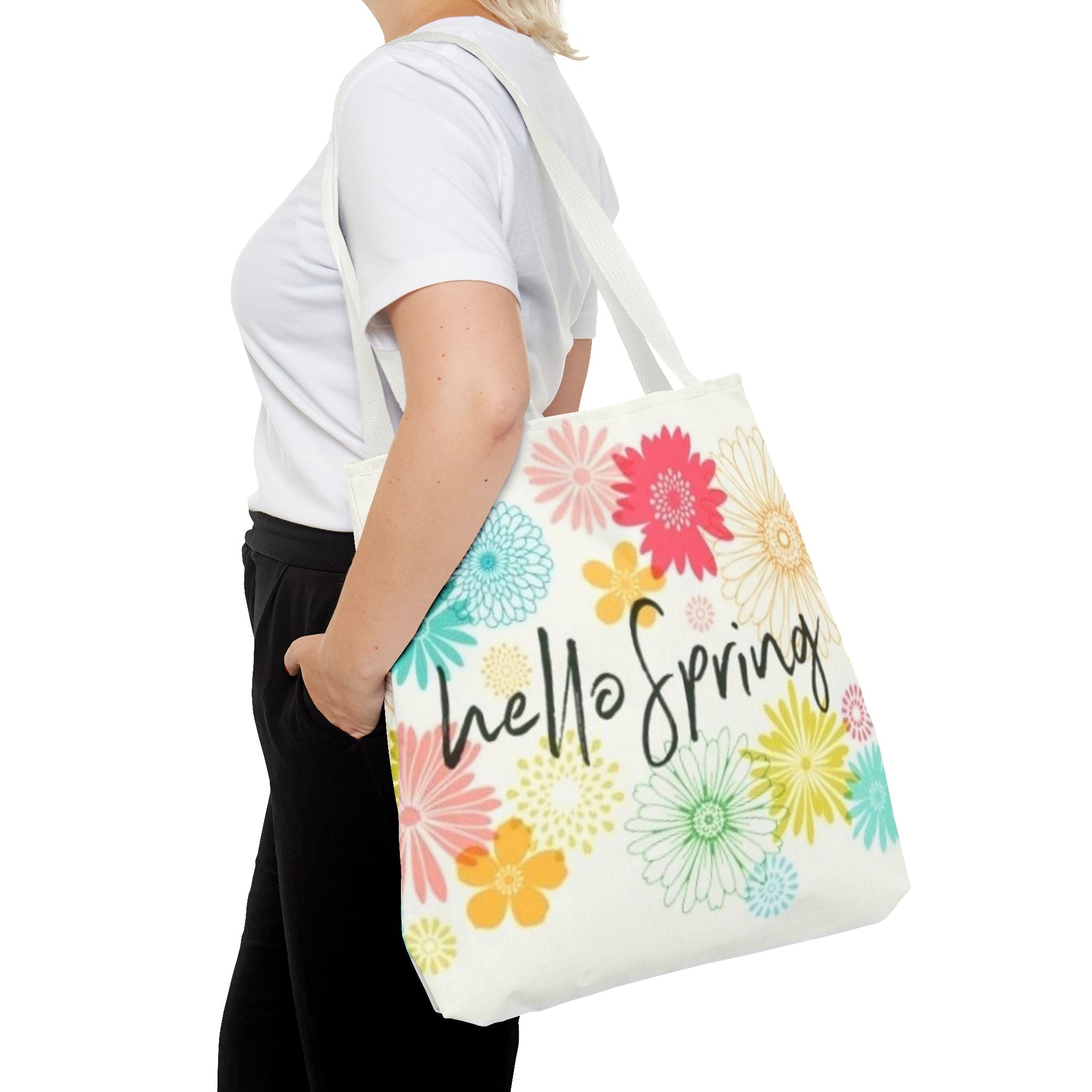 Hello Spring Floral Tote