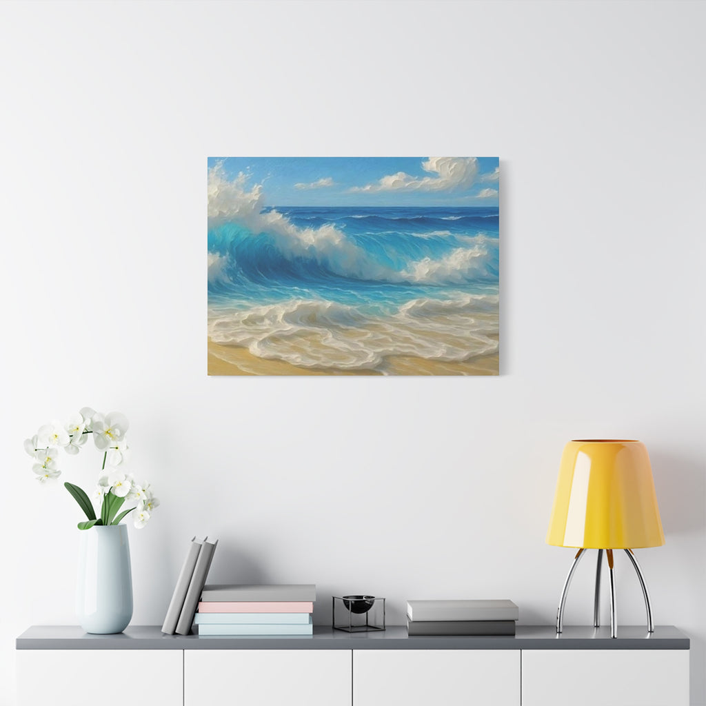 Sunny Beach Waves-Matte Canvas, Stretched, 1.25"