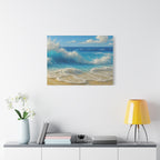 Sunny Beach Waves-Matte Canvas, Stretched, 1.25"