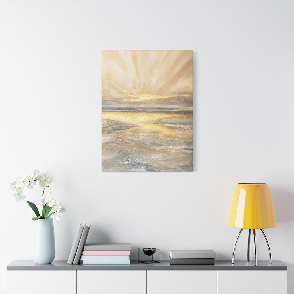 Golden Sunrise Seascape Canvas