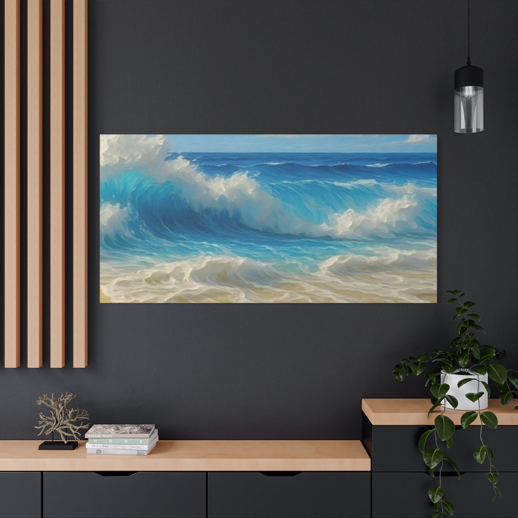 Sunny Beach Waves-Matte Canvas, Stretched, 1.25"