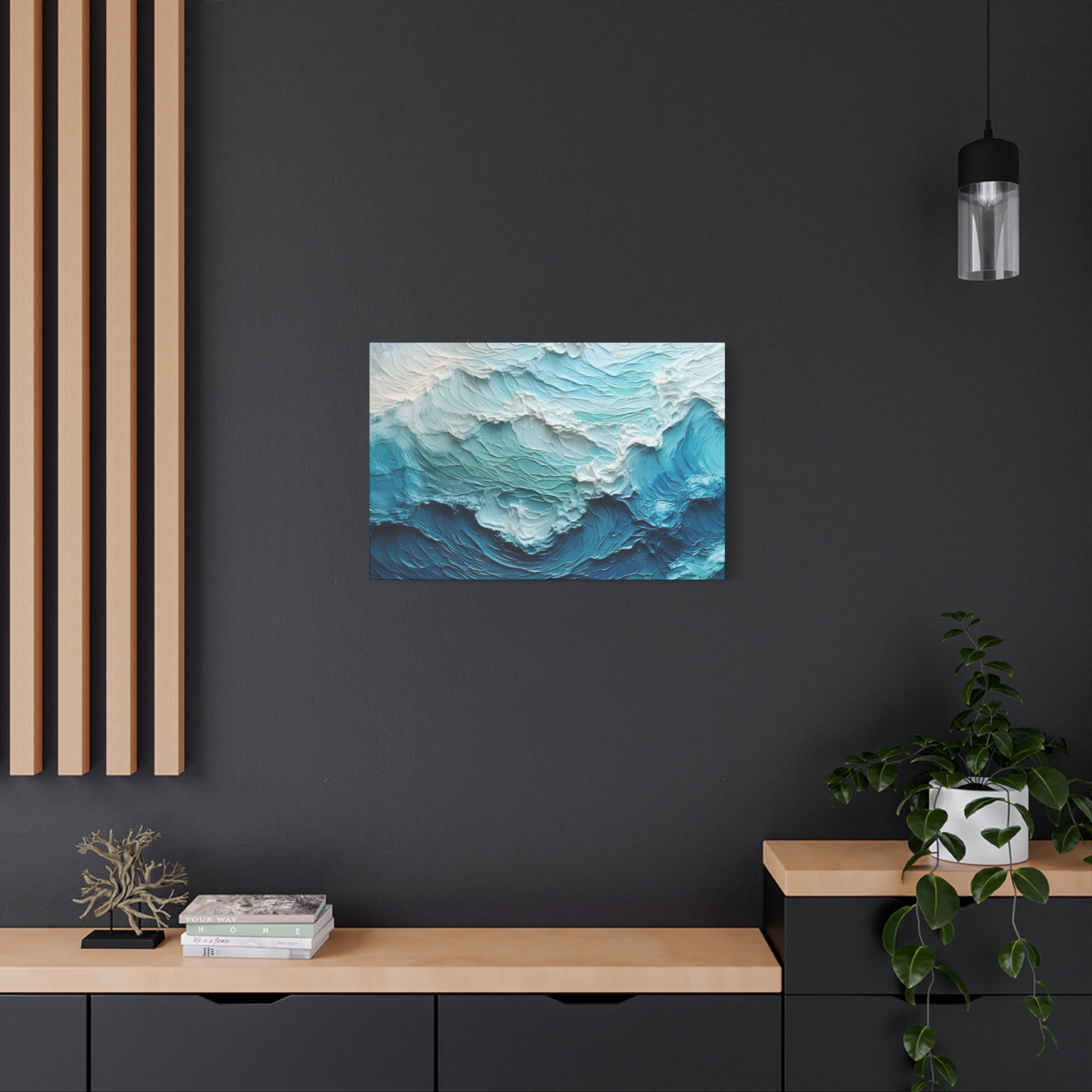 Ocean Waves Texture Matte Canvas Print