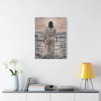 Jesus Walking on Water Matte Canvas Print