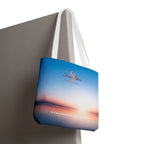 Sunset Beach Tote Bag — Sweet Skies Logo AOP Carryall