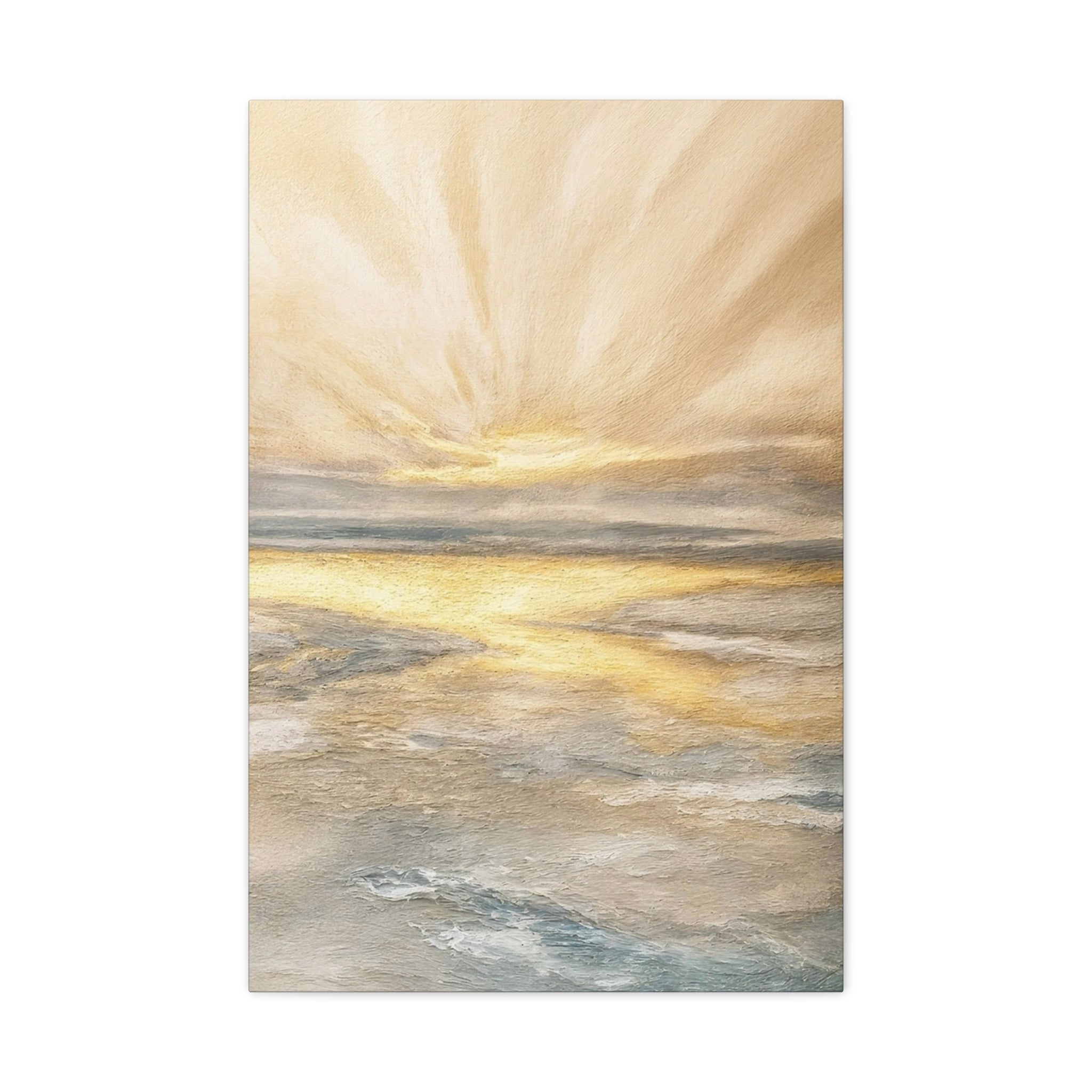 Golden Sunrise Seascape Canvas