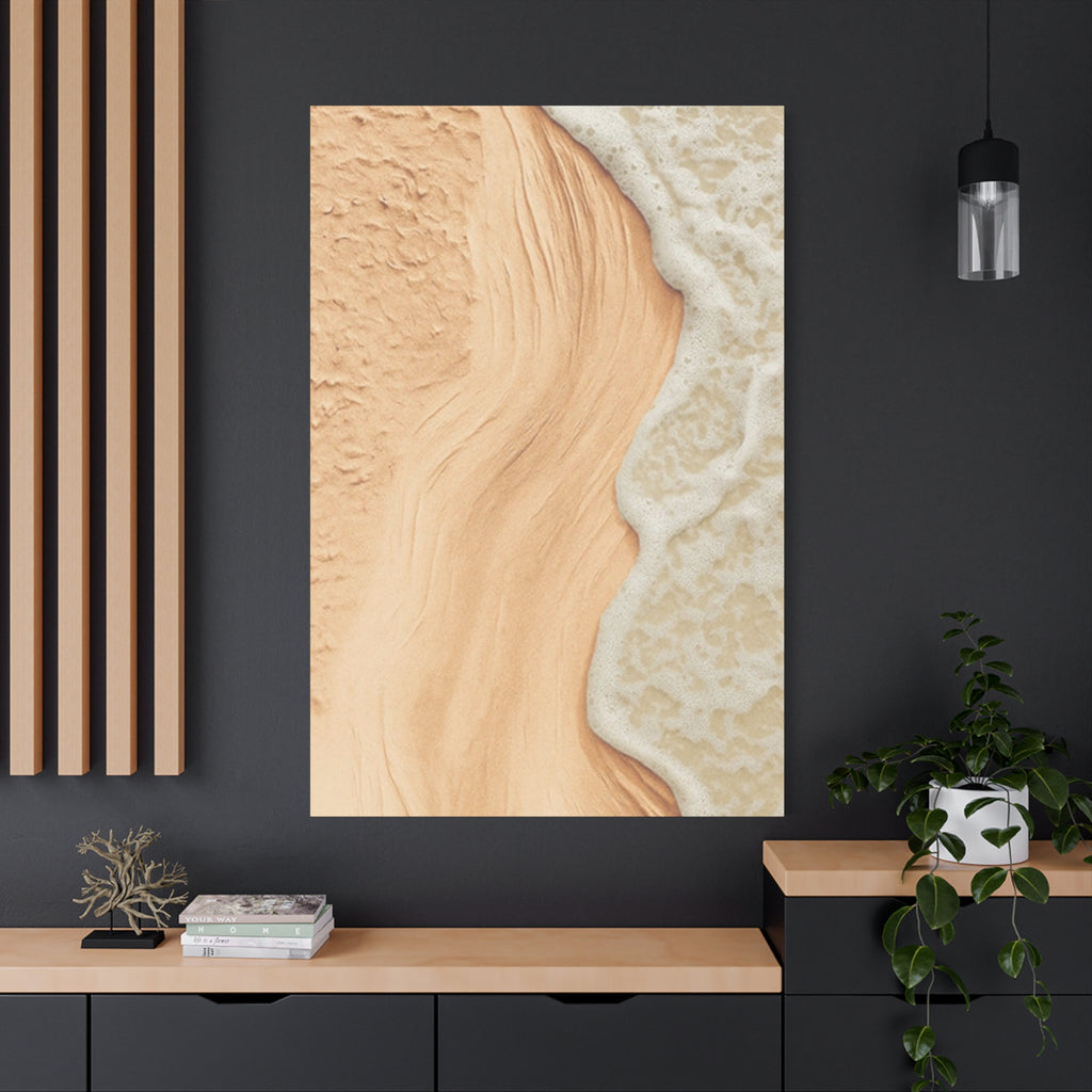 Coastal Beach Canvas Print – Sandy Shoreline Wall Art