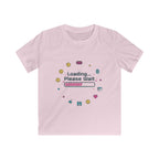 Kids Tee — "Loading... Please Wait" Cute Gamer Progress Bar Shirt