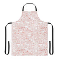 Rose Kitchen Pattern Apron — Floral Cooking Apron with Pink Doodle Design