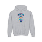 Youth Hoodie — "Level Up!" Gamer Arcade Birthday Pullover