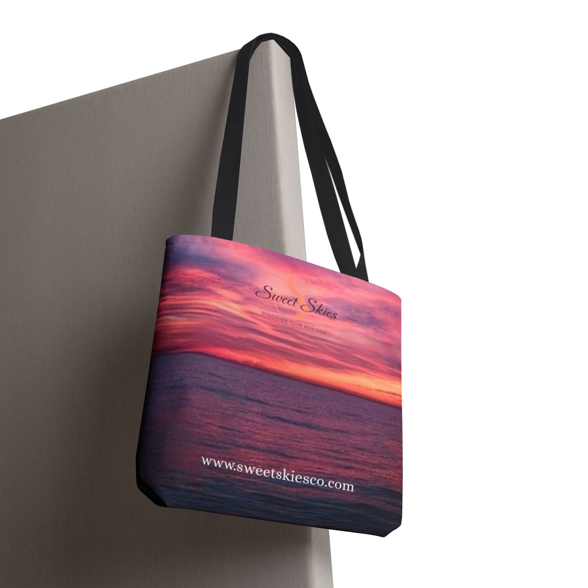 Sunset Beach Tote Bag – "Sweet Skies" Scenic All-Over Print